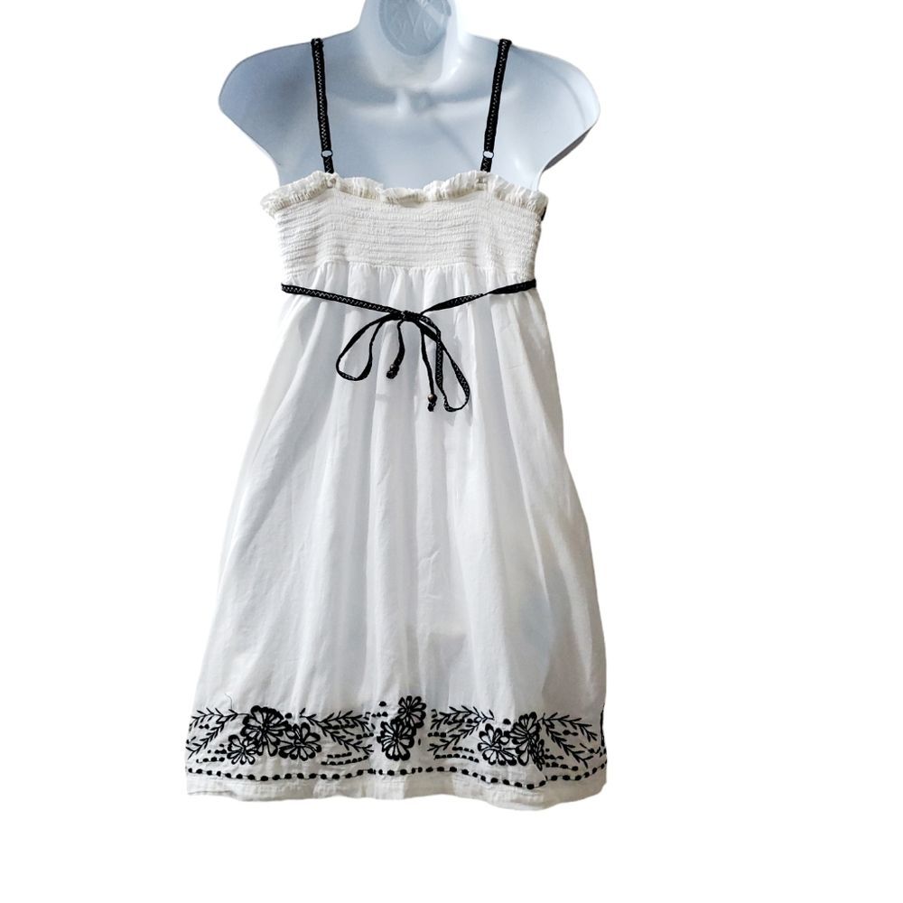 Vintage Roxy Womens Black White Floral Sleeveless Summer Dress - Picture 3 of 8